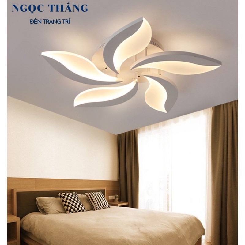 Đèn Mâm LED Ốp Trần Hiện Đại Trang Trí Phòng Khách MO929 5 cánh Ngọc Thắng (Tặng kèm remote điều khiển từ xa)