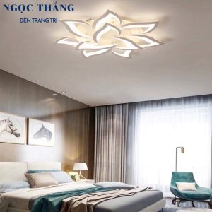 Đèn Mâm LED 10 Cánh Ốp Trần Hiện Đại Trang Trí Phòng Khách MO976 Ngọc Thắng (Tặng kèm remote điều khiển từ xa)
