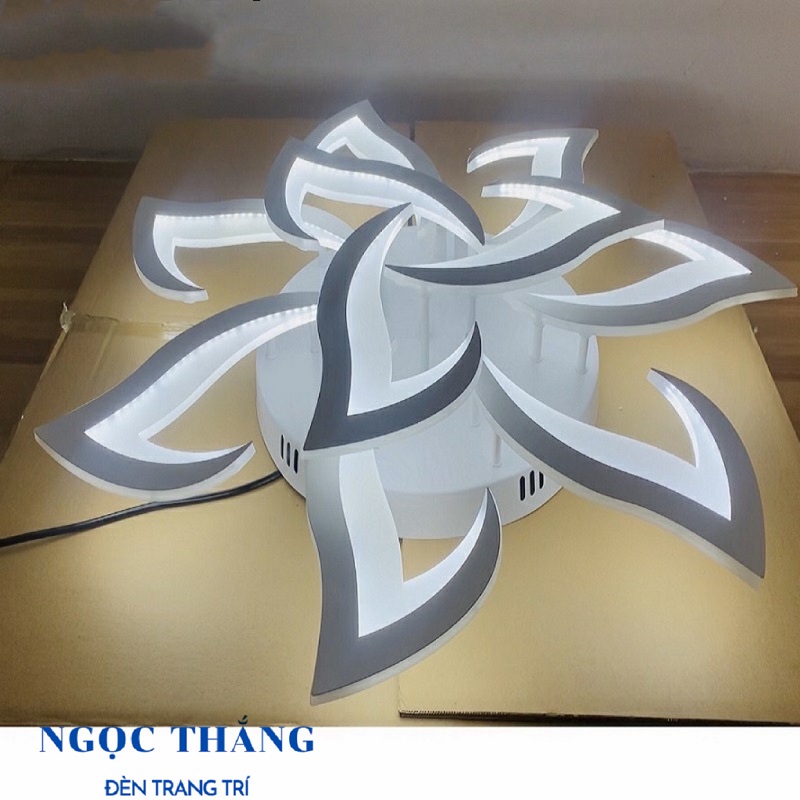 Đèn Mâm LED 10 Cánh Ốp Trần Hiện Đại Trang Trí Phòng Khách MO976 Ngọc Thắng (Tặng kèm remote điều khiển từ xa) - Ảnh 7