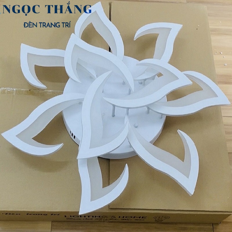 Đèn Mâm LED 10 Cánh Ốp Trần Hiện Đại Trang Trí Phòng Khách MO976 Ngọc Thắng (Tặng kèm remote điều khiển từ xa) - Ảnh 2