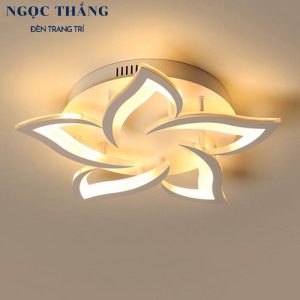 Đèn Mâm LED 5 Cánh Ốp Trần Hiện Đại Trang Trí Phòng Khách MO975 Ngọc Thắng (Tặng kèm remote điều khiển từ xa)