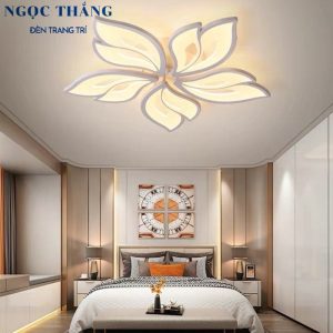 Đèn Mâm LED Ốp Trần 5 Cánh Hiện Đại Trang Trí Phòng Khách MO971 Ngọc Thắng (Tặng kèm remote điều khiển từ xa)