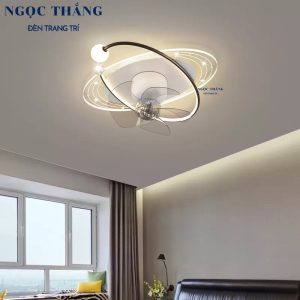 Alternative view of Đèn Mâm Quạt Hiện Đại Ốp Trần Trang Trí Phòng Khách Phòng Ngủ Led 3 Chế Độ Màu MO9077 Ngọc Thắng (Kèm remote điều khiển từ xa tiện dụng)
