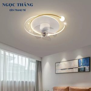 Alternative view of Đèn Mâm Quạt Hiện Đại Ốp Trần Trang Trí Phòng Khách Phòng Ngủ Led 3 Chế Độ Màu MO9078 Ngọc Thắng (Kèm remote điều khiển từ xa tiện dụng)