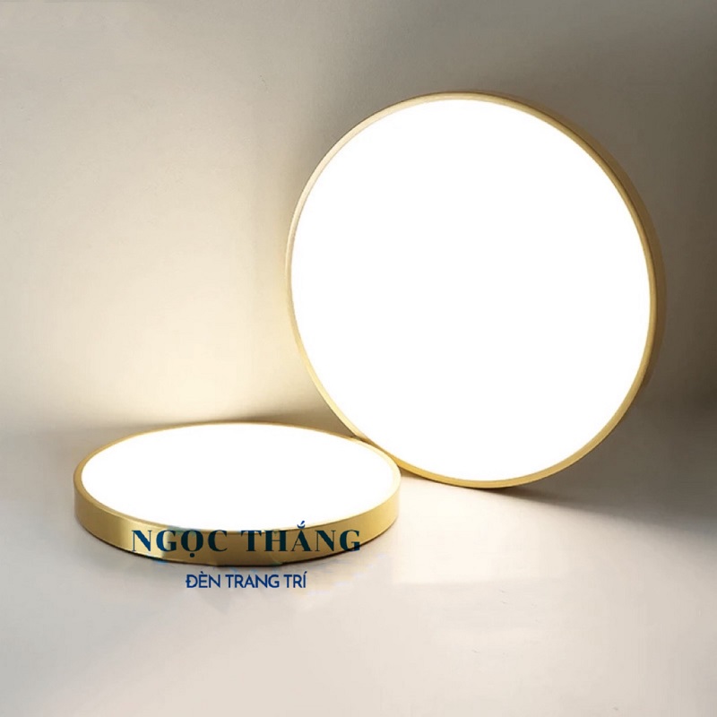 Đèn Mâm LED Ốp Trần Viền Vàng Đồng Trang Trí Phòng Ngủ Phòng Khách Led 3 Màu OD717/40 Ngọc Thắng (Kèm remote điều khiển từ xa) - Ảnh 19