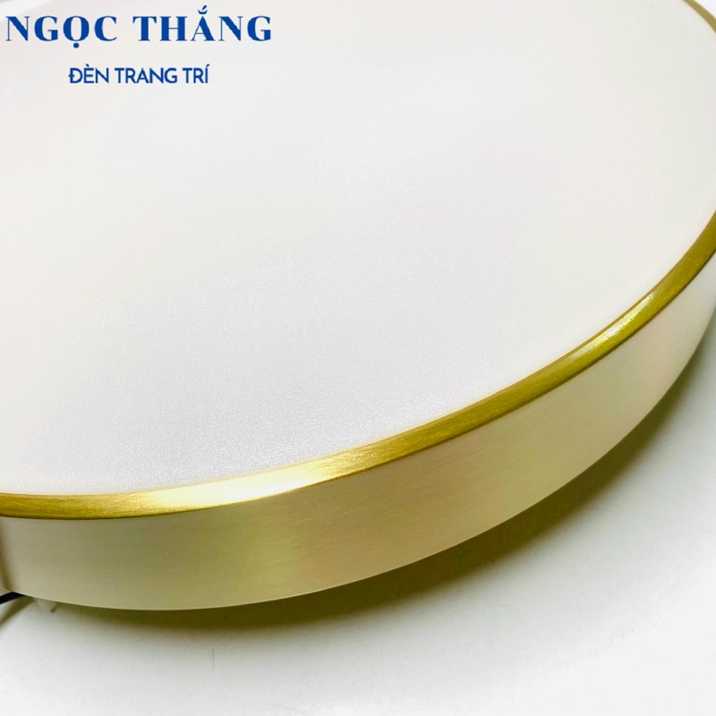 Đèn Mâm 30cm Ốp Trần Viền Vàng Đồng Trang Trí Phòng Ngủ Phòng Khách Led 3 Màu OD717 Ngọc Thắng - Ảnh 9