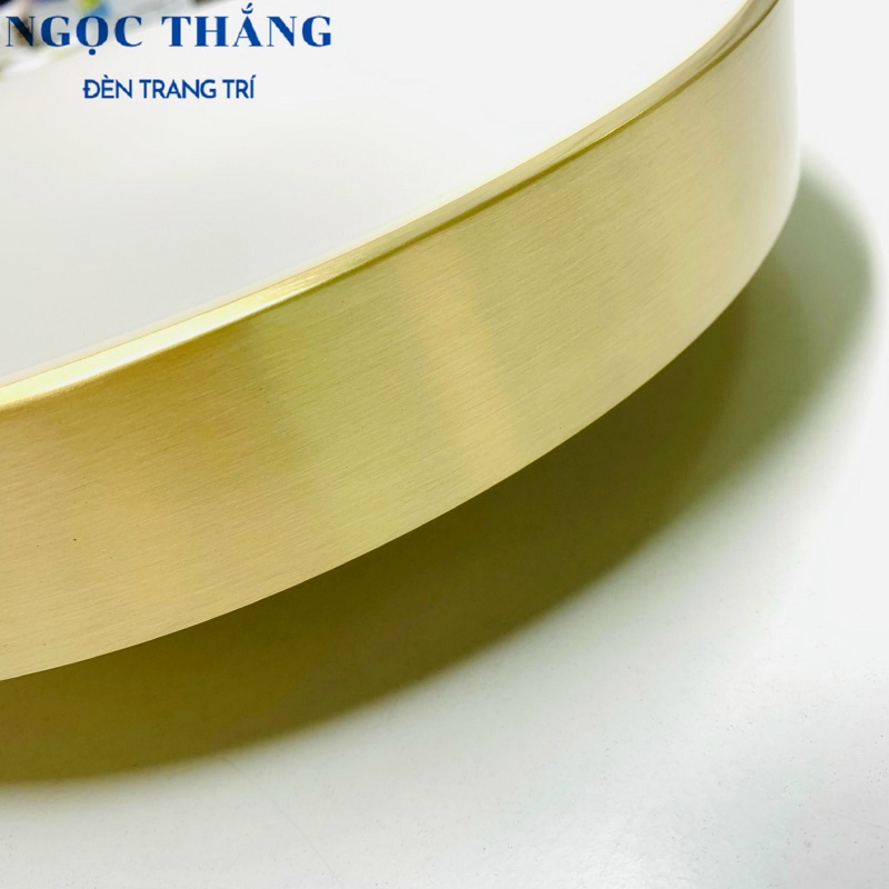 Đèn Mâm LED Ốp Trần Viền Vàng Đồng Trang Trí Phòng Ngủ Phòng Khách Led 3 Màu OD717/40 Ngọc Thắng (Kèm remote điều khiển từ xa) - Ảnh 17