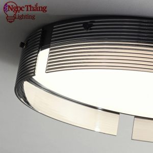 Đèn Mâm Tròn Ốp Trần Hiện Đại Trang Trí Phòng Ngủ Phòng Khách Led 3 Chế Độ Màu OT121 Ngọc Thắng (Kèm remote điều khiển từ xa) - Ảnh 3