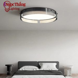 Đèn Mâm Tròn Ốp Trần Hiện Đại Trang Trí Phòng Ngủ Phòng Khách Led 3 Chế Độ Màu OT121 Ngọc Thắng (Kèm remote điều khiển từ xa) - Ảnh 7