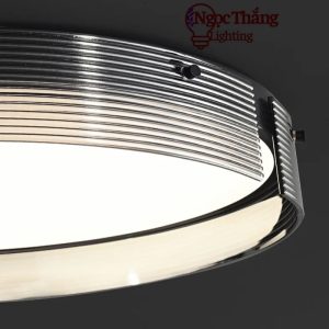 Đèn Mâm Tròn Ốp Trần Hiện Đại Trang Trí Phòng Ngủ Phòng Khách Led 3 Chế Độ Màu OT121 Ngọc Thắng (Kèm remote điều khiển từ xa) - Ảnh 4