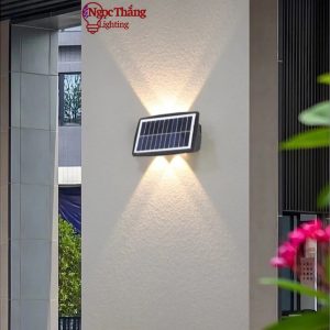 Alternative view of Đèn năng lượng mặt trời treo tường 4 bóng hắt tường trang trí ngoài trời Led 4W VNL1401 Ngọc Thắng