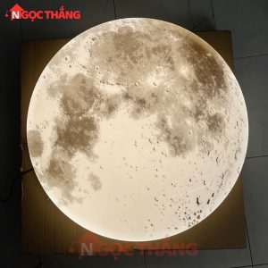 Alternative view of Đèn ốp trần Mặt Trăng 80cm treo tường phòng khách phòng ngủ Led 3 màu 56W 220V OTA02 Ngọc Thắng