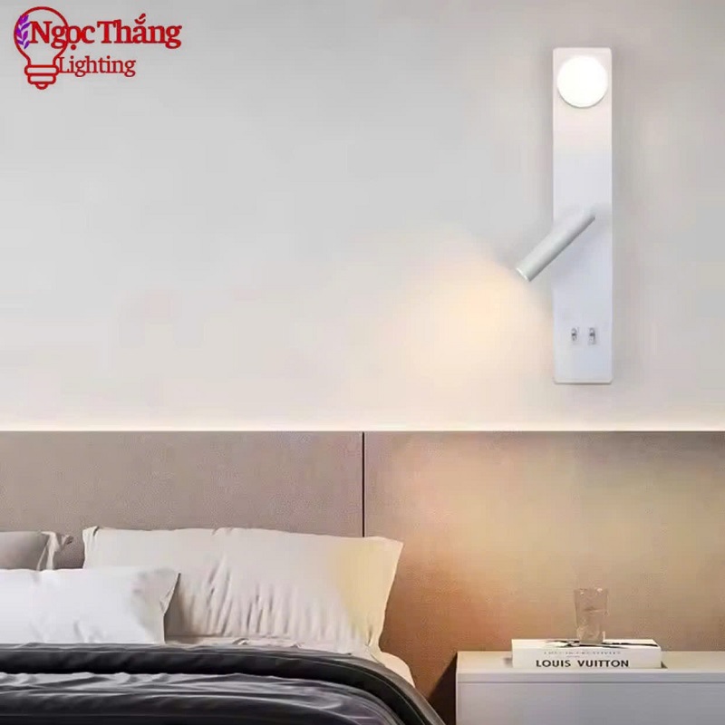 Đèn đọc sách Đèn ngủ gắn tường phòng khách phòng ngủ Bảo hành 24 tháng Led 6W V860B 220V Ngọc Thắng - Ảnh 7