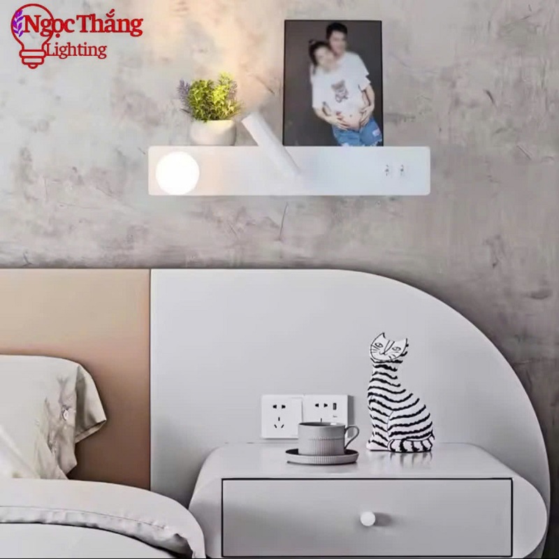 Đèn đọc sách Đèn ngủ gắn tường phòng khách phòng ngủ Bảo hành 24 tháng Led 6W V860B 220V Ngọc Thắng - Ảnh 6