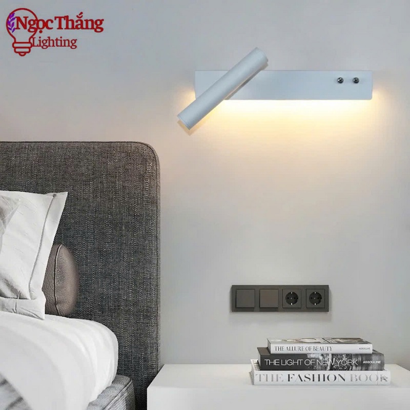 Đèn đọc sách Đèn ngủ gắn tường phòng khách phòng ngủ Bảo hành 24 tháng Led 6W V861B 220V Ngọc Thắng