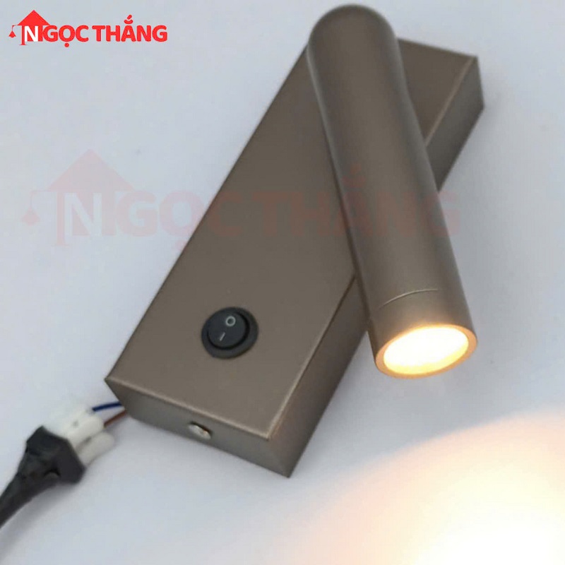 Đèn roị đọc sách gắn tường phòng ngủ có công tắt Bảo hành 24 tháng Led 3W VRT22 Ngọc Thắng - Ảnh 6