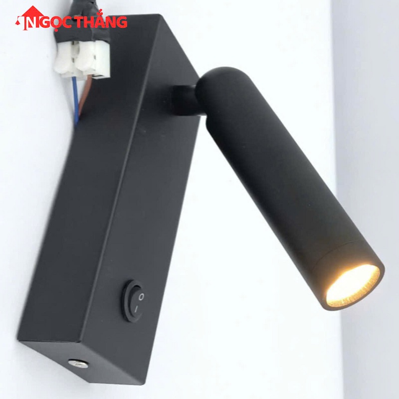 Đèn roị đọc sách gắn tường phòng ngủ có công tắt Bảo hành 24 tháng Led 3W VRT22 Ngọc Thắng - Ảnh 4