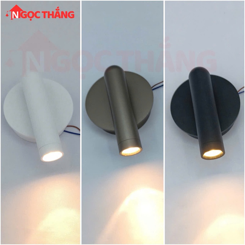 Đèn roị đọc sách rọi tranh ảnh phòng ngủ phòng khách Bảo hành 24 tháng Led 3W VRT21 Nâu Ngọc Thắng
