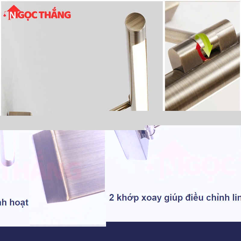Đèn Rọi Tranh Rọi Gương 58cm Bảo Hành 24 Tháng Trang Trí Trong Nhà Led 3 Màu 12W PT8674 Ngọc Thắng - Ảnh 10