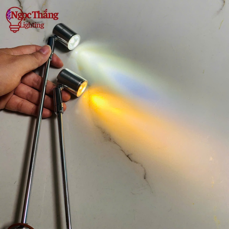 Đèn Led mini spotlight đèn rọi tủ trưng bày sản phẩm Ánh sáng Trắng/Vàng 3W 220V PT1908 Ngọc Thắng - Ảnh 32