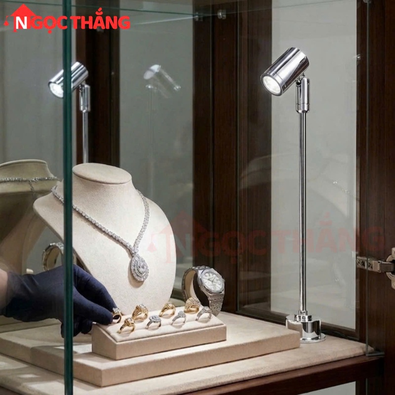 Đèn Led mini spotlight đèn rọi tủ trưng bày sản phẩm Ánh sáng Trắng/Vàng 3W 220V PT1908 Ngọc Thắng - Ảnh 38