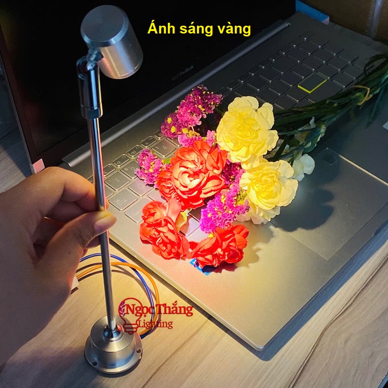 Đèn Led mini spotlight đèn rọi tủ trưng bày sản phẩm Ánh sáng Trắng/Vàng 3W 220V PT1908 Ngọc Thắng - Ảnh 24