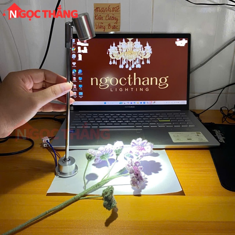 Đèn Led mini spotlight đèn rọi tủ trưng bày sản phẩm Ánh sáng Trắng/Vàng 3W 220V PT1908 Ngọc Thắng - Ảnh 39
