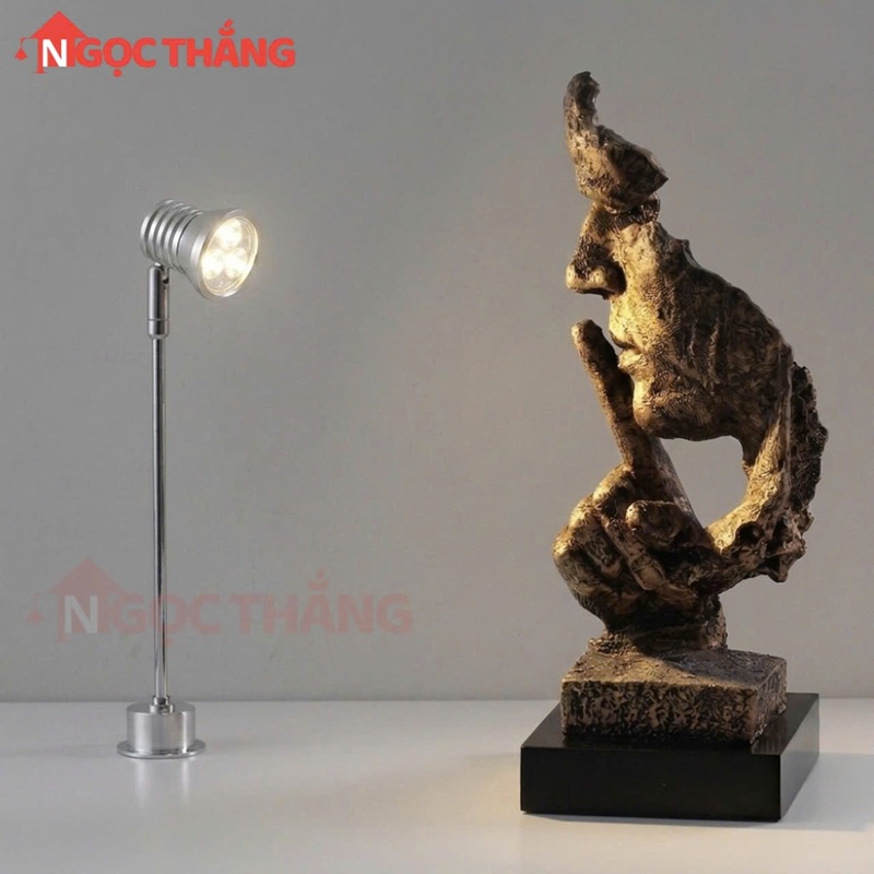 Đèn Led mini spotlight đèn rọi tủ trưng bày sản phẩm Ánh sáng Trắng/Vàng 3W 220V PT1908 Ngọc Thắng - Ảnh 3