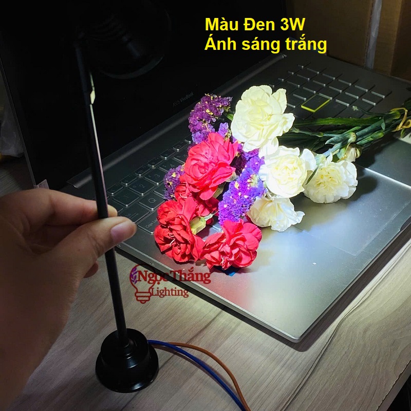 Đèn Led mini spotlight đèn rọi tủ trưng bày sản phẩm Ánh sáng Trắng/Vàng 3W 220V PT1908 Ngọc Thắng - Ảnh 14