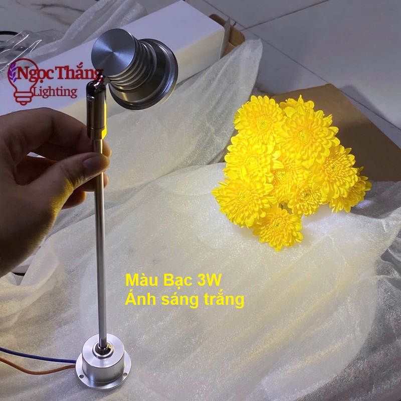 Đèn Led mini spotlight đèn rọi tủ trưng bày sản phẩm Ánh sáng Trắng/Vàng 3W 220V PT1908 Ngọc Thắng - Ảnh 16