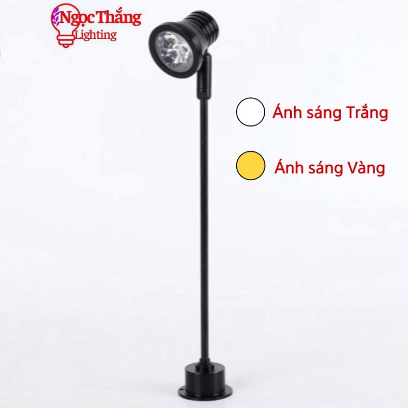 Đèn Led mini spotlight đèn rọi tủ trưng bày sản phẩm Ánh sáng Trắng/Vàng 3W 220V PT1908 Ngọc Thắng - Ảnh 9
