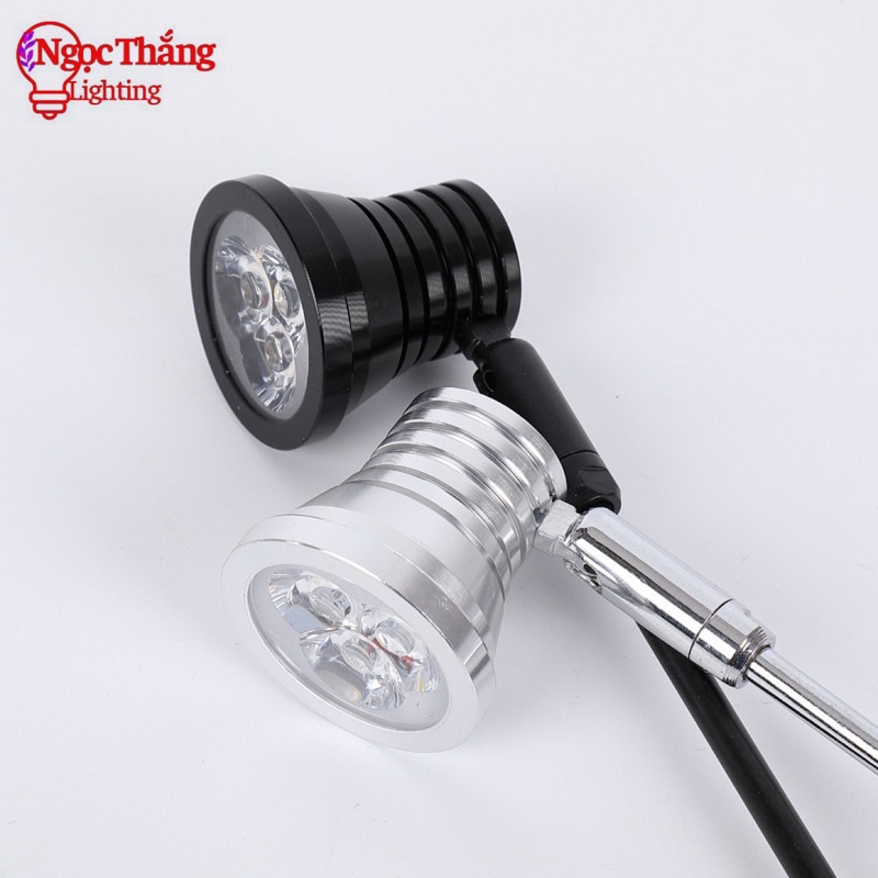 Đèn Led mini spotlight đèn rọi tủ trưng bày sản phẩm Ánh sáng Trắng/Vàng 3W 220V PT1908 Ngọc Thắng - Ảnh 11