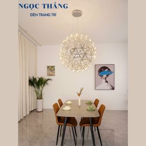 Đèn thả cầu sao Ø60cm 92 bóng trang trí ngoài trời phòng khách phòng ngủ bàn ăn 220V T2536A Ngọc Thắng - Ảnh 11