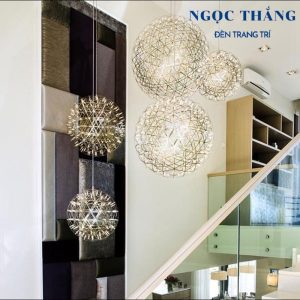 Đèn thả cầu sao Ø60cm 92 bóng trang trí ngoài trời phòng khách phòng ngủ bàn ăn 220V T2536A Ngọc Thắng - Ảnh 7