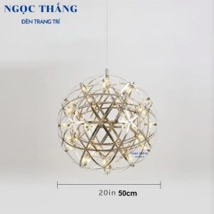 Đèn thả cầu sao Ø60cm 92 bóng trang trí ngoài trời phòng khách phòng ngủ bàn ăn 220V T2536A Ngọc Thắng - Ảnh 15