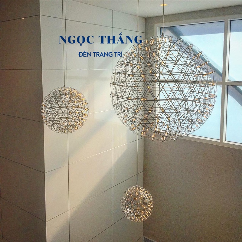 Đèn thả cầu sao Ø60cm 92 bóng trang trí ngoài trời phòng khách phòng ngủ bàn ăn 220V T2536A Ngọc Thắng - Ảnh 4