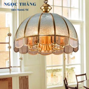 Đèn thả đồng cổ điển cao cấp trang trí phòng khách bàn ăn 220V TĐ8001/5 Ngọc Thắng - Ảnh 9
