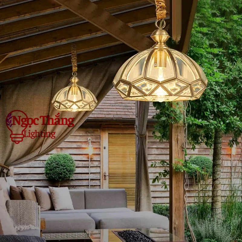 Đèn thả đồng cổ điển cao cấp trang trí phòng khách bàn ăn 220V TĐ7001 Ngọc Thắng (Tặng kèm bóng Led 16W 3 chế độ màu) - Ảnh 6