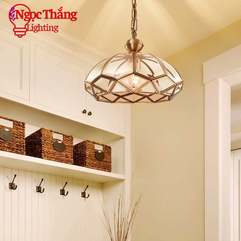 Đèn thả đồng cổ điển cao cấp trang trí phòng khách bàn ăn 220V TĐ7001 Ngọc Thắng (Tặng kèm bóng Led 16W 3 chế độ màu) - Ảnh 13