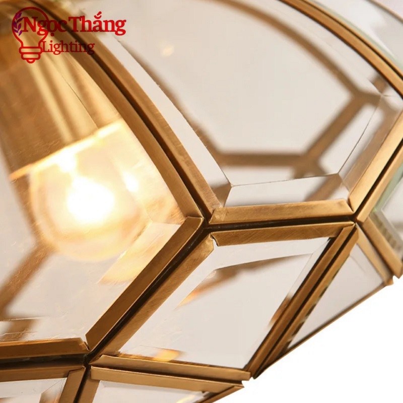 Đèn thả đồng cổ điển cao cấp trang trí phòng khách bàn ăn 220V TĐ7001 Ngọc Thắng (Tặng kèm bóng Led 16W 3 chế độ màu) - Ảnh 7