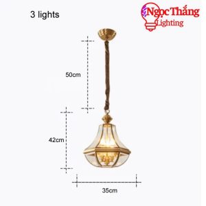 Alternative view of Đèn thả trần bàn ăn phi 28 trang trí phòng ngủ phòng khách Led 3 chế độ màu THD12 Ngọc Thắng