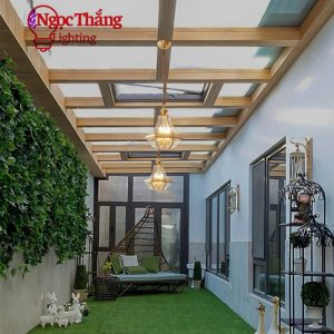 Đèn thả trần bàn ăn phi 28 trang trí phòng ngủ phòng khách Led 3 chế độ màu THD12 Ngọc Thắng - Ảnh 3