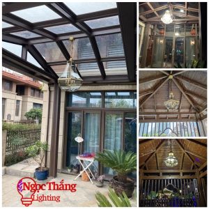 Đèn thả trần bàn ăn phi 28 trang trí phòng ngủ phòng khách Led 3 chế độ màu THD12 Ngọc Thắng - Ảnh 7