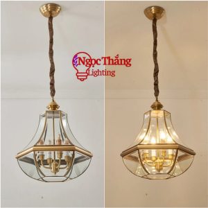 Đèn thả trần bàn ăn phi 28 trang trí phòng ngủ phòng khách Led 3 chế độ màu THD12 Ngọc Thắng - Ảnh 5