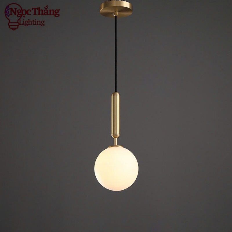 Đèn thả trần hình cầu thuỷ tinh trang trí bàn ăn quầy bar phòng ngủ E27 220V THCN192-21 Ngọc Thắng - Ảnh 5