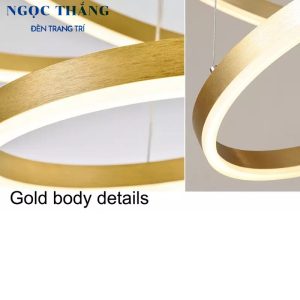 Đèn thả thông tầng 5 vòng Led 40-60-80-100-120 trang trí sảnh phòng khách tích hợp Led 3 chế độ màu TH825 Ngọc Thắng (Tặng kèm remote điều khiển từ xa) - Ảnh 4