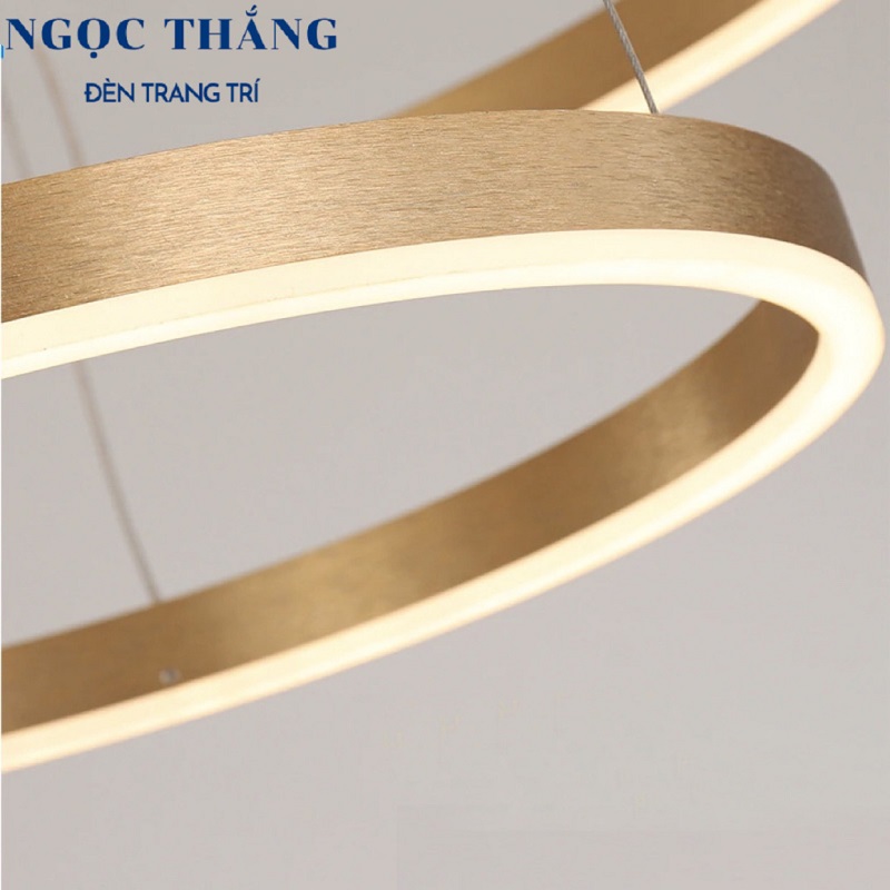 Đèn thả trần 4 vòng led 20-40-60-80 trang trí phòng khách bàn ăn Led 3 chế độ màu 80W TH8039 Ngọc Thắng - Ảnh 15