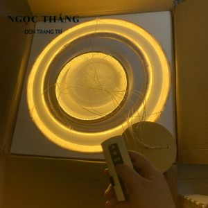 Alternative view of Đèn thả trần 3 vòng Led 40-60-80 trang trí phòng khách bàn ăn tích hợp Led 3 chế độ màu TH8122 Ngọc Thắng (Tặng kèm remote điều khiển từ xa)