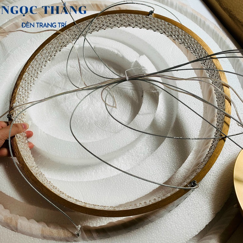 Đèn thả trần 3 vòng Led 40-60-80 trang trí phòng khách bàn ăn tích hợp Led 3 chế độ màu TH8122 Ngọc Thắng (Tặng kèm remote điều khiển từ xa) - Ảnh 5