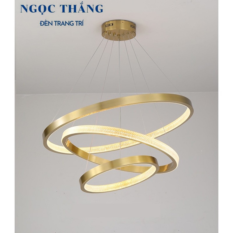 Đèn thả trần 3 vòng Led 40-60-80 trang trí phòng khách bàn ăn tích hợp Led 3 chế độ màu TH8122 Ngọc Thắng (Tặng kèm remote điều khiển từ xa) - Ảnh 16